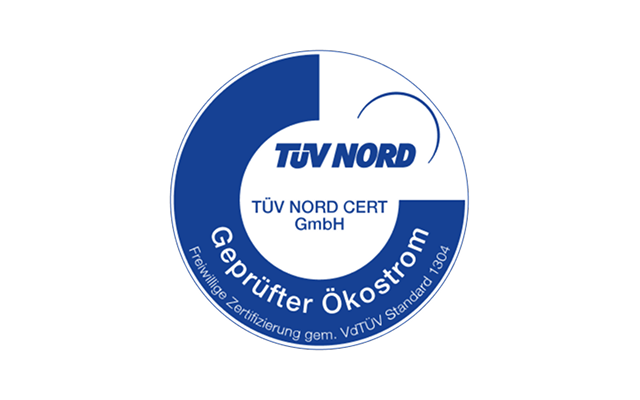 Siegel TUEV-Nord Der Ökostrom der Mainzer Stadtwerke ist TÜV-zertifiziert und kommt zu 100 % aus regenerativen Erzeugungsanlagen.