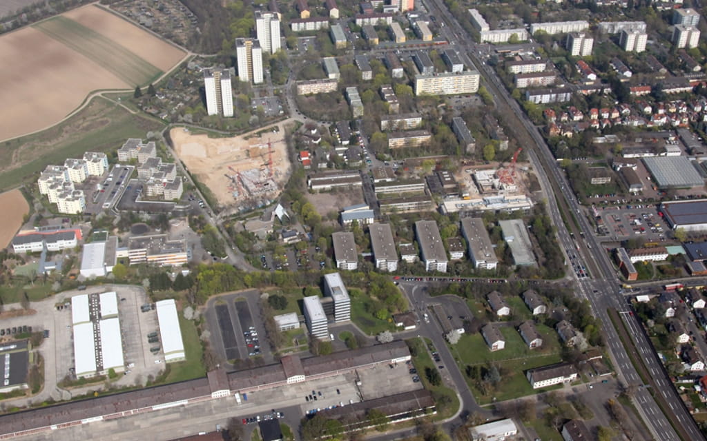 Luftaufnahme des Quartiers Berliner Siedlung